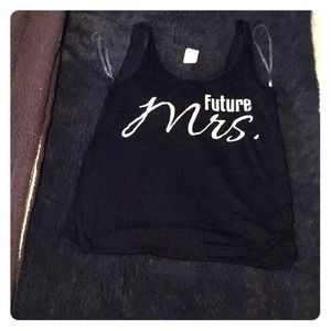 Brand new black tank top. perfect for a future Mrs